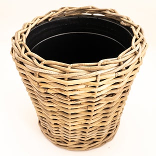 Artifacts Trading Company Round Planter with Plastic Insert - Brown